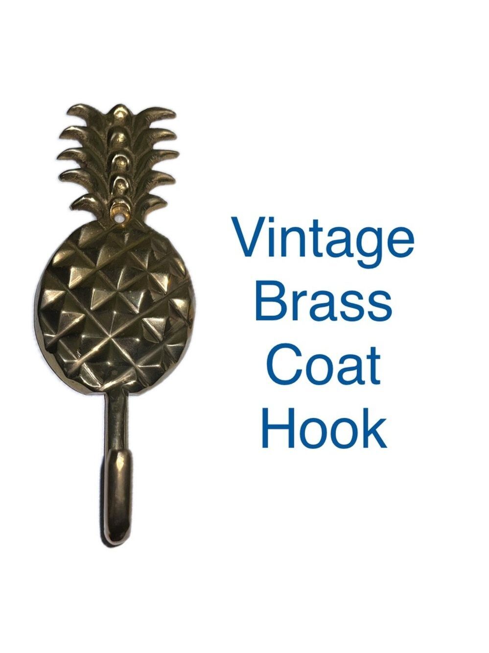 Brass pineapple coat hook • keys hook • purse hook • entryway hook • door hook